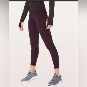 Lululemon Train Times 7/8 Pant 25" Leggings in Dark Cherry